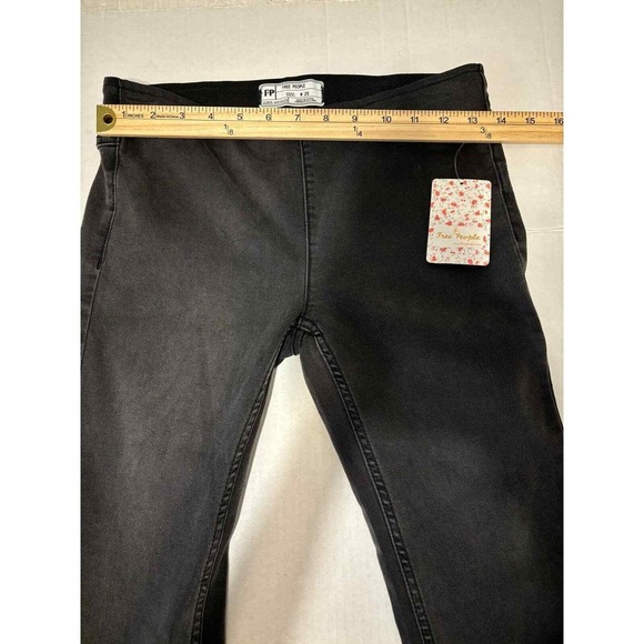 Free People Black Denim High Rise Flare Pants Size 25 NWT Jeans - Picture 4 of 7